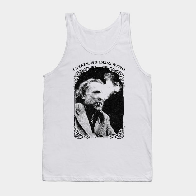 Charles Bukowski Smoking Vintage Tank Top by Suksesno Aku Gusti